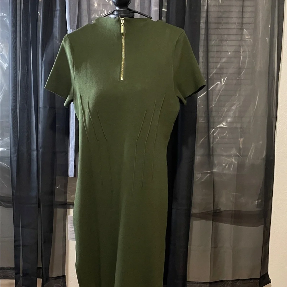 Eliza J Olive Green Midi Dress